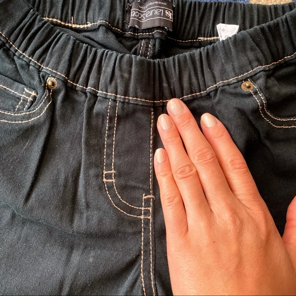 🖤 LAURA SCOTT CASUAL BLACK STITCHED SKINNY PANTS!